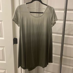 medium green ombré dress